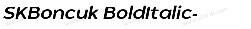 SKBoncuk BoldItalic字体转换